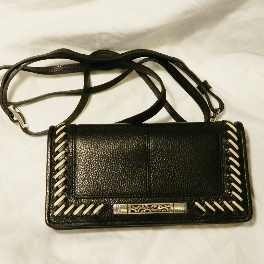 Brighton $245 Bellaire Rockmore Wallet with Strap Jewel Black NWT - Picture 2 of 4